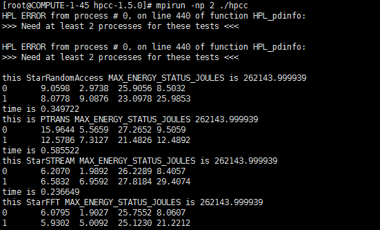 CentOS单节点上无法实现hpcc benchmark多进程并行的问题------Need at least XX processes for these tests...