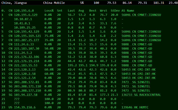 Megalayer新加坡服务器国际带宽线路测评（PCCWG/Singtel/SGGS线路）