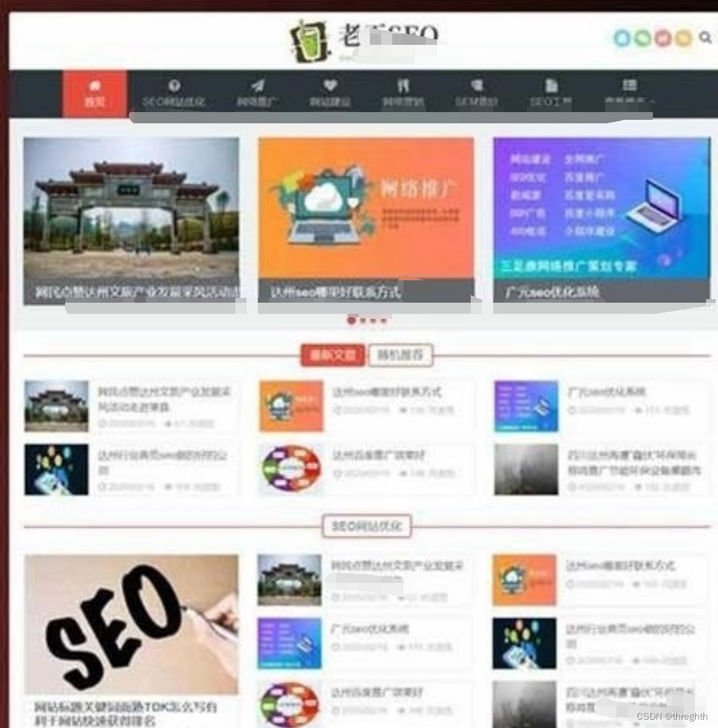 最新SEO优化技术教程网站源码+响应式/织梦内核
